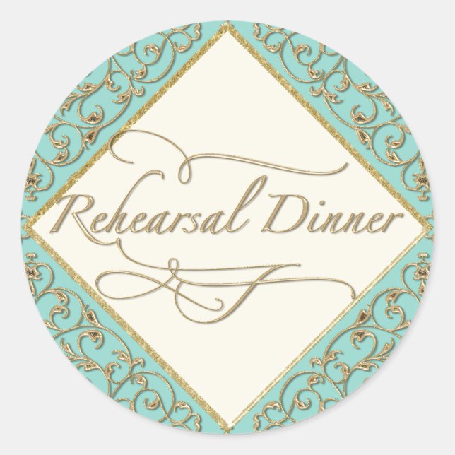 Adesivo Art Deco Nouveau Lace Ouro Damask Calliografia (Frente)