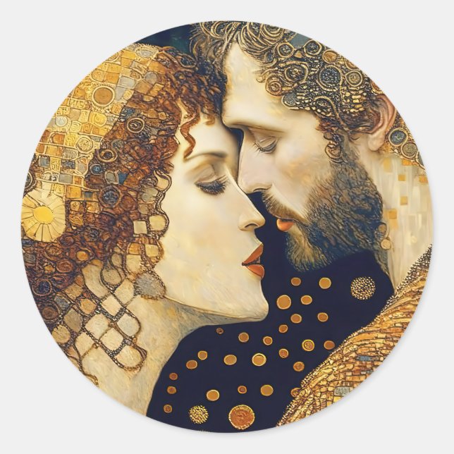 Adesivo Art Nouveau A Couple In Love  (Frente)