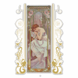 Adesivo Art Nouveau Alphonse Mucha Night Resto