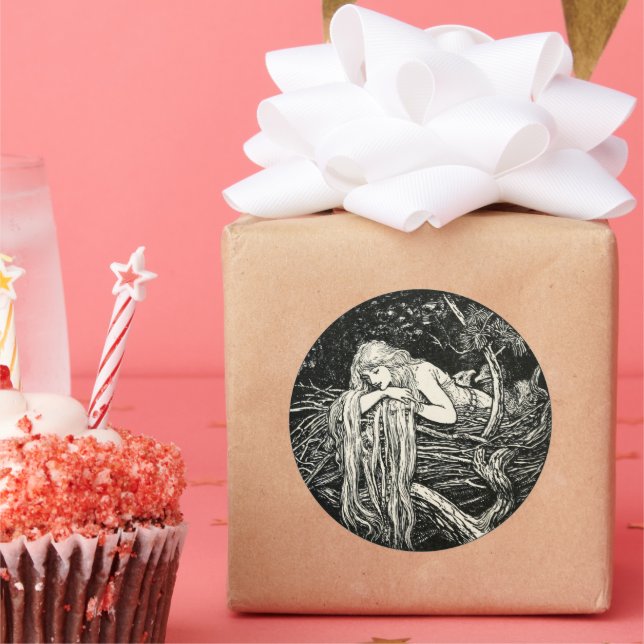 Adesivo Art Nouveau Clássico Redondo (Festa)