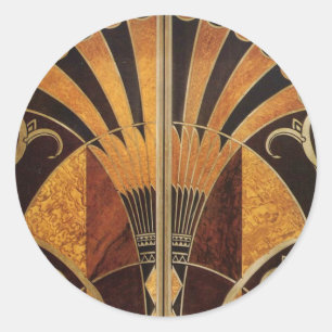 Adesivo art Nouveau,deco de arte, vintage,cores de madeira
