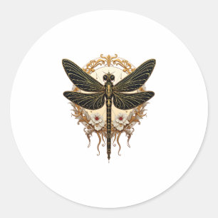 Adesivo Art Nouveau Dragonfly Elegante Steampunk