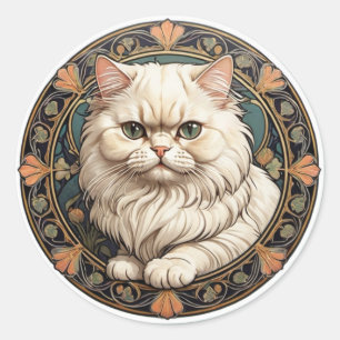 Adesivo Art Nouveau Gato Persa