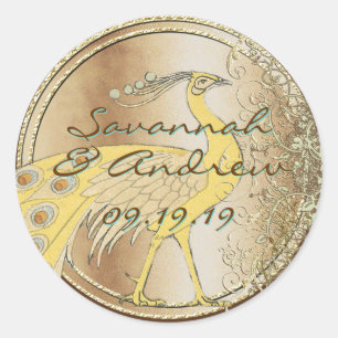 Adesivo Art Nouveau Peacock Parade