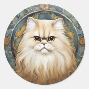 Adesivo Art Nouveau Retrato de um Gato Persa