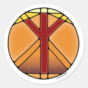 Adesivo Art Nouveau Rune Elhaz - PROTEÇÃO