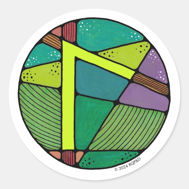 Adesivo Art Nouveau Rune Laguz - LIFE (Frente)