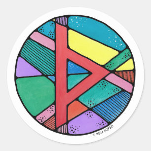 Adesivo Art Nouveau Rune Thurisaz - DEFENSE