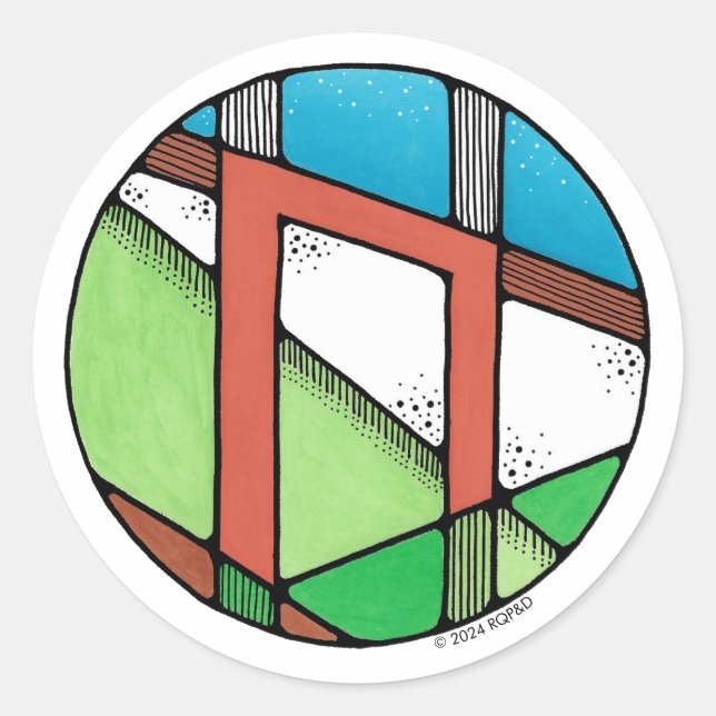 Adesivo Art Nouveau Rune Uruz - FORÇA (Frente)