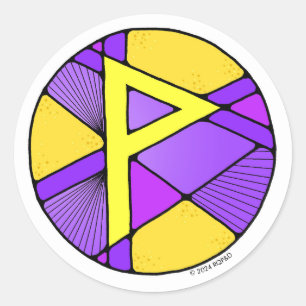 Adesivo Art Nouveau Rune Wunjo - JOY!