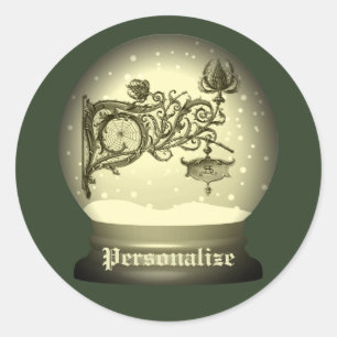 Adesivo Art nouveau snow globe anton seder elegant