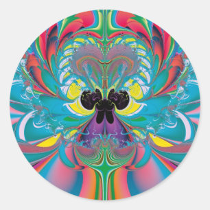 Adesivo Arte Abstrata Borboleta de Verão