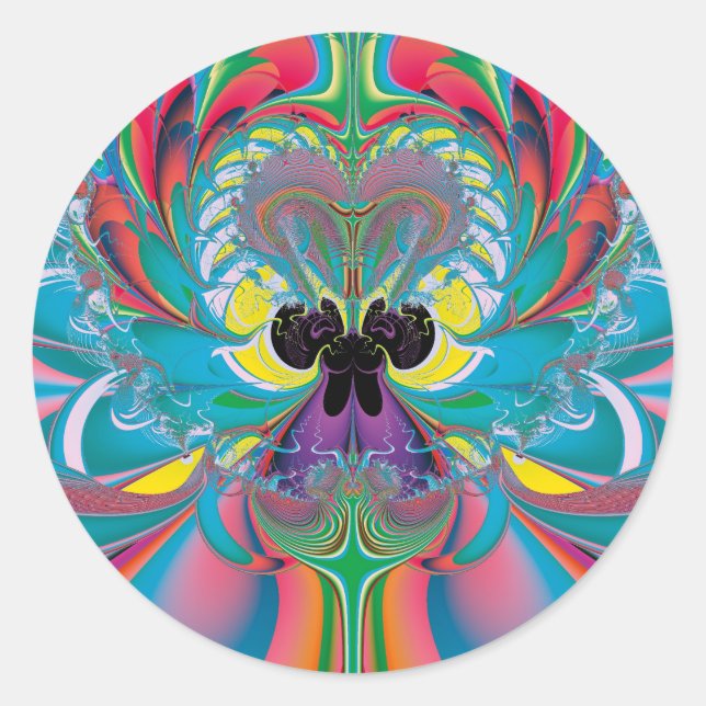Adesivo Arte Abstrata Borboleta de Verão (Frente)