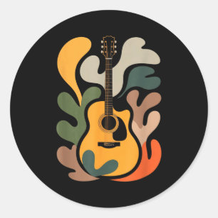 Adesivo Arte abstrata de guitarra minimal engraçado presen
