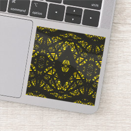 Adesivo Arte Abstrata em Amarelo Espectroscópico em Gouach