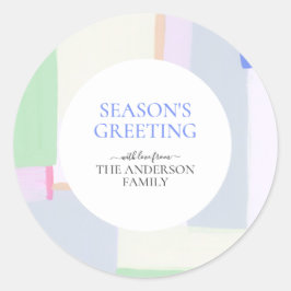 Adesivo Arte abstrata Feliz Natal Presente de Natal Clássi