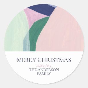 Adesivo Arte abstrata presente de Natal com foto personali