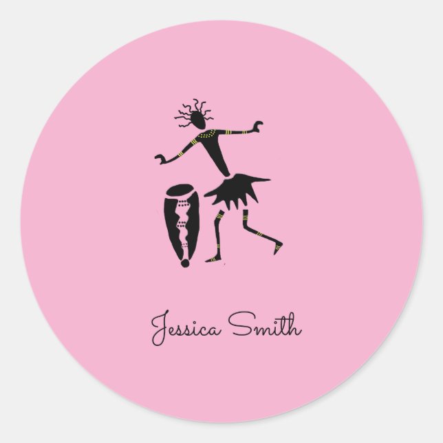 Adesivo Arte Africana, Dança Inspiradora (Frente)