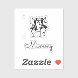 Adesivo Arte Africana, Dançarinos de Celebração Silhouette