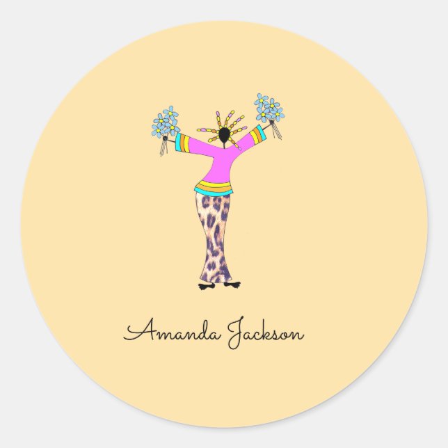 Adesivo Arte africana, incrível Lady iPhone / iPad case (Frente)