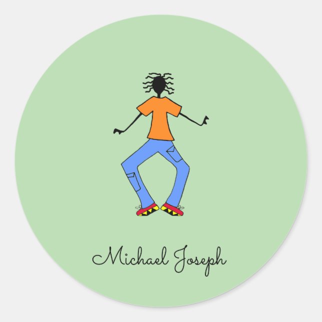 Adesivo Arte Africana, Mestre Dançarino (Frente)