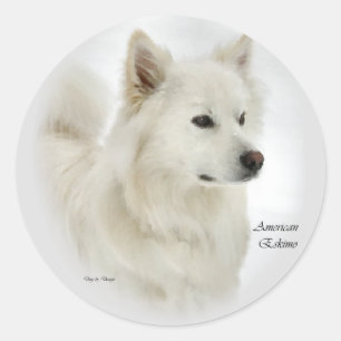 Adesivo Arte americana dos presentes do cão Eskimo