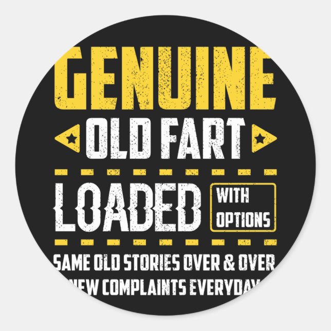 Adesivo Arte Antigo Genuína Carregada Com Opções Antigo (Frente)