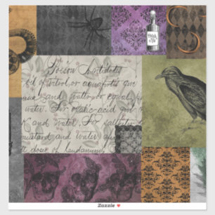 Adesivo Arte Apothecária Medieval Gótica do Halloween