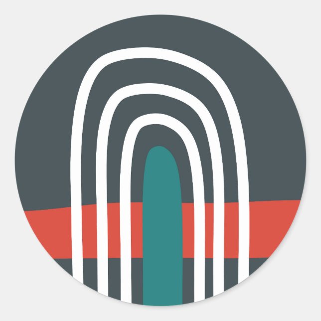 Adesivo Arte arco-íris, abstrato boho design (Frente)