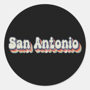 Adesivo Arte Clássica da Cidade do Cromo de San Antonio Te