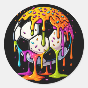 Adesivo Arte Colorida de Futebol Esportivo com Efeito de G