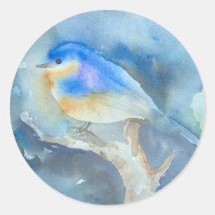 Adesivo Arte da aguarela do Bluebird