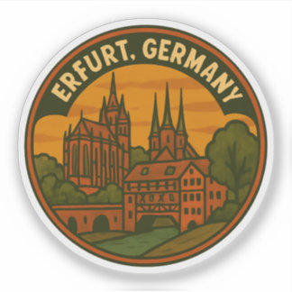 Adesivo Arte da Catedral de Erfurt Alemanha