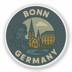 Adesivo Arte da Cidade de Bonn Alemanha