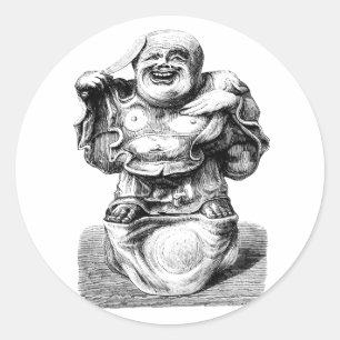 Adesivo arte da ilustração da estátua do homem de buddh