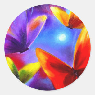 Adesivo Arte da pintura da parada da borboleta - multi