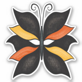 Adesivo Arte de Abstrato de Borboleta bonito