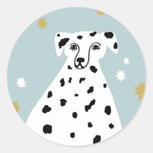 Adesivo Arte de Abstrato de Ilustração de Cachorro Dalma