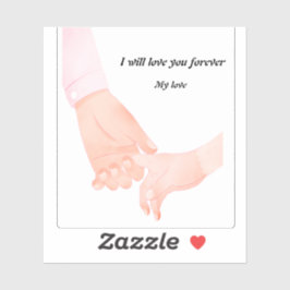 Adesivo Arte de Amor Mão - Pai e Criança Segurando Han