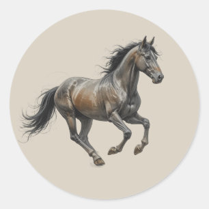 Adesivo Arte de Animal Cavalo Puro-Sangue Thoroughbred Amo