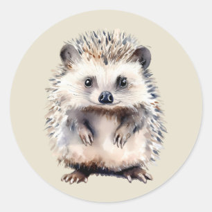 Adesivo Arte de Animal Selvagemouriço Fofo Aquarela