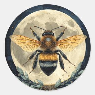 Adesivo Arte de Aquarela Abelha Bumblebee ao Luar Abelha