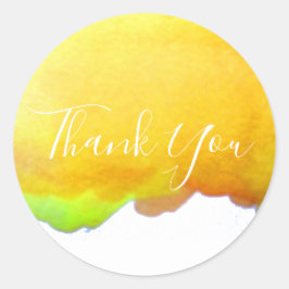 Adesivo Arte de aquarela amarelo-canário Obrigado