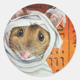 Adesivo Arte de Aquarela do Rato de Mummy