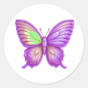 Adesivo Arte de Balão de Borboleta Roxa Vibrante