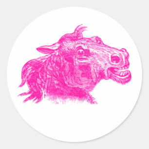 Adesivo Arte de Cabeça de Cavalo Intenso Esboço Vintage