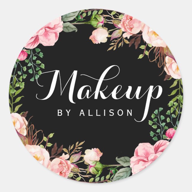 Adesivo Arte De Caligrafia De Artista Makeup (Frente)