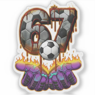 Adesivo Arte de Camisa de Futebol Número 67 de Goleiro Leg