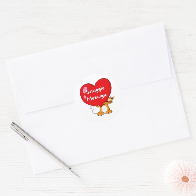 Adesivo Arte de Canuca Meowgic Engraçada (Envelope)