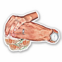 Adesivo arte de casais de noiva